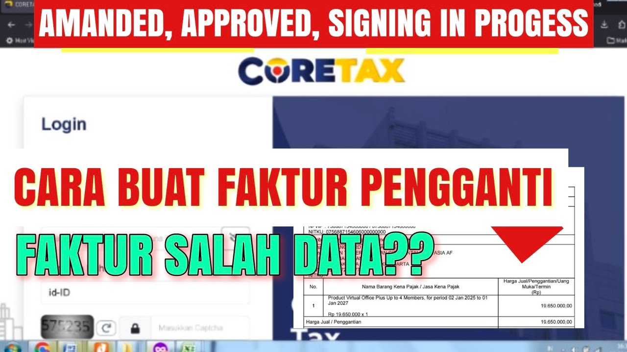 Cara Buat Faktur Pajak Pengganti di Coretax